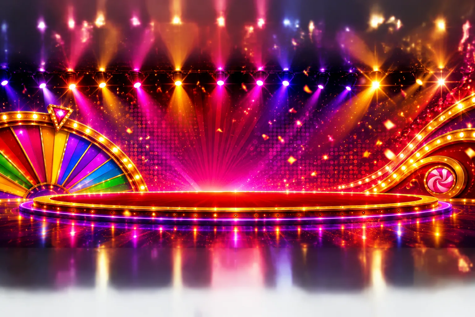 Live show-wheel game header
